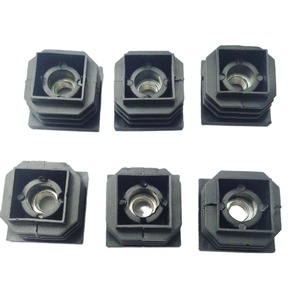 Almohadillas ajustables de plástico para patas de muebles, cuadradas, negras, 8x30, para protección de patas - Product Image 4