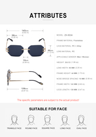 Partagas Vente en Gros, Lunettes de Soleil Tendance de Marque de Luxe Sans Monture avec Verres Taillés Diamant UV400 pour Hommes et Femmes Unisexes