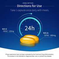 Gélules d'huile de poisson nutritive, riches en oméga-3 (EPA+DHA), mélange multivitaminé, soutien énergétique et corporel global, certifié GMP