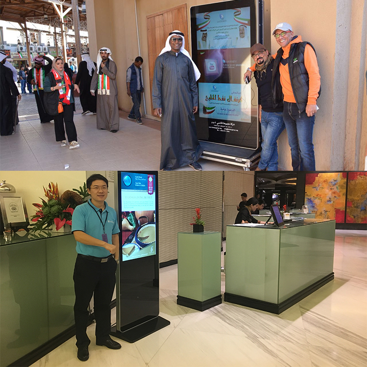 50" TFT Floor Standing LCD Advertising Display Multifunctional