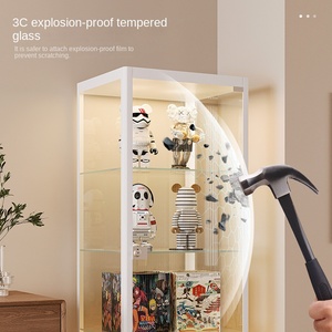 Gabinete de exhibición de almacenamiento de juguetes <span class=keywords><strong>Lego</strong></span> de vidrio transparente moderno con estantes ajustables Muebles para el hogar - Product Image 2