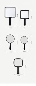 Custom Logo Large Held With Handle Hand Travel Makeup Mirror Handheld Cosmetic Portable <b>Gift</b> - Product Image 2