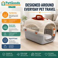 Cage de transport portable et durable pour animaux de compagnie avec fenêtre, en PP ventilé, pour l'extérieur, toutes saisons, compatible FBA