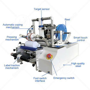 Machine d'impression d'étiquettes pour bouteilles rondes en étain, semi-automatique, petite échelle, unique, pour vin, eau minérale, sirop, ORME - Product Image 2