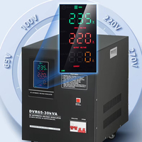Stabilisateur de tension électronique de bureau noir DVR-30kva 3KVA-30KVA, entrée large 65-270V, AVR sans contact pour maison et atelier