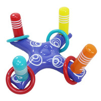 Jeu de lancer d'anneaux gonflables pour piscine, idéal pour les fêtes et le sport aquatique, jouets flottants pour adultes, accessoires aquatiques, fournitures de plage avec 4 boucles