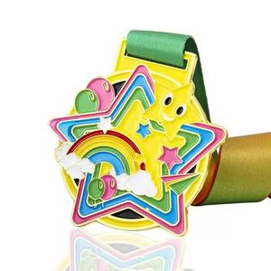 Medallas <span class=keywords><strong>de</strong></span> Zinc Fundido, Modernas, con Esmalte 3D Brillante, Coloridas, para Estudiantes, Regalos Deportivos, Graduación, Aniversario, Premios, Arcoíris - Product Image 2