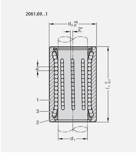 Buje de Rodamiento de Bolas de Precisión con Collarín para Conjuntos de Pilares Guía - Product Image 2