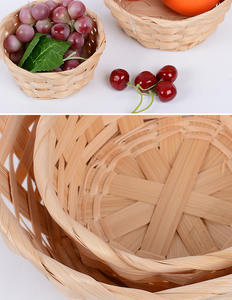 Juego de Cestas de Bambú Sostenible para Frutas |   Cestas de Almacenamiento Apilables para Exhibición en Tiendas y Uso Doméstico - Product Image 5