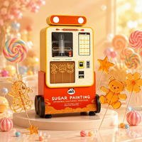 Machine à peinture au sucre automatique à haute efficacité |   Distributeur automatique de bonbons AI Candy Art pour les entreprises de restauration de rue