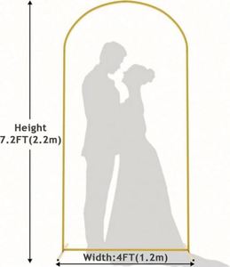 Adjustable Hanging Flower Panel Curtain Wall,Round Top Floral <b>Frame</b> Arbor Display for Wedding, Ceremony, Event Decor - Product Image 5