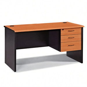 Muebles de Oficina de Madera, Escritorio de Oficina Estable y Duradero, Mesa Fija para Profesor con Almacenamiento y Gestión de Cables - Product Image 1