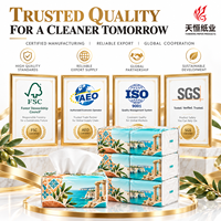 Fazzoletti Viso Bianchi Goffrati Morbidi a 2 Veli con Texture a Foglia Puntinata, Confezione Bulk per Ingrosso, Fazzoletti Viso Isola di Cipro