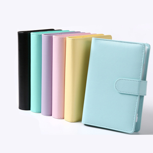 Carnet de notes en cuir A6 Macaron à feuilles mobiles <span class=keywords><strong>Couverture</strong></span> de journal personnalisée en cuir PU A6 - Product Image 1
