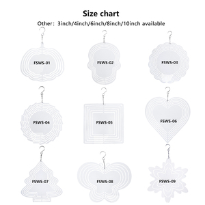 Wind Spinner Sublimation Blank Metal Wind Spinners pour la cour et le jardin Ornements de Noël Sublimation Wind Spinner Blanks - Product Image 4