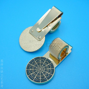 Customized Metal Pen <b>Clip</b> Round 44mm Uv Printing Anti Loss Design Stationery Gift Hardware Accessory - Product Image 4