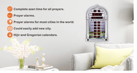 Nouvelle prière numérique ville temps télécommande multi-fonction islamique Azan Ramadan mosquée musulman horloge murale