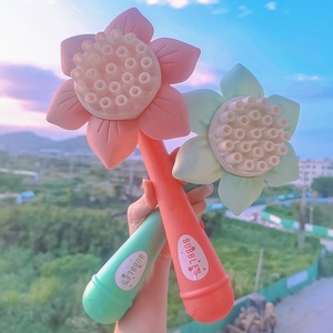 Pistola de burbujas de girasol automática para niños, juguete eléctrico de plástico con 23 agujeros, para exteriores y verano - Product Image 6