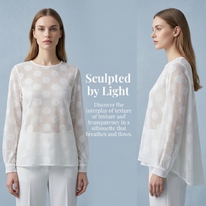 Tessuto <span class=keywords><strong>a</strong></span> Rete Jacquard 3D Bianco con Motivo <span class=keywords><strong>a</strong></span> <span class=keywords><strong>Righe</strong></span> in Rilievo, Alta Elasticità, Tessuto Traspirante Morbido ed Elastico per Abiti - Product Image 2