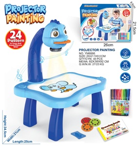 <span class=keywords><strong>Table</strong></span> <span class=keywords><strong>de</strong></span> dessin pour enfants avec projecteur LED, <span class=keywords><strong>table</strong></span> d'apprentissage artistique, jouets éducatifs pour enfants - Product Image 3