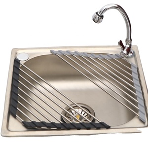 Home kitchen Multipurpose Triangle Over The Sink Roll-Up Dish Drying Rack