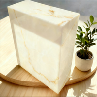 Verre translucide imitation marbre pour décoration murale intérieure, panneau en verre alabastro pour plafond et éclairage.