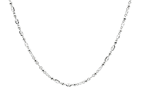 Collar de Cadena Fina con Cuentas Cortadas con Láser Radiante en Platino Pt950 Blanco, Joyería de Platino Brillante y Lujosa Unisex - Product Image 4