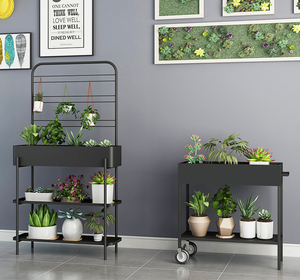 Vente en gros de jardinière de jardin rectangulaire en acier pot de fleur enduit de poudre pour légumes <span class=keywords><strong>lit</strong></span> <span class=keywords><strong>surélevé</strong></span> pour usage domestique - Product Image 5