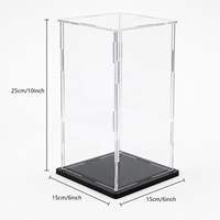 Boîte de présentation en acrylique pour objets de collection, boîte en acrylique transparente à assembler, boîte anti-poussière en plexiglas pour l'affichage de figurines d'action Lego, poupées