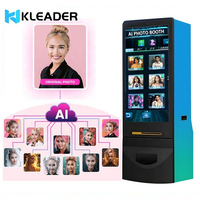 Cabina de Fotos con IA y Generador de Arte, con Reconocimiento Facial Digital, Pantalla Táctil Interactiva, Impresora Integrada, para Exposiciones, Anuncios y Eventos