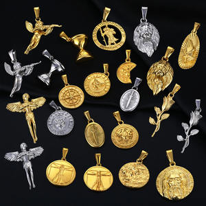 Colgante de joyería de moda colgante de caballo de <span class=keywords><strong>Caballero</strong></span> de oro plateado joyería libre de deslustre colgante de dijes de animales de acero inoxidable personalizado - Product Image 5