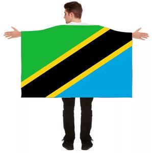 Manchon de bras et châle drapeau de la Tanzanie pour événements sportifs – Fournitures pour fans – Haute qualité – Promotion en gros - Product Image 1