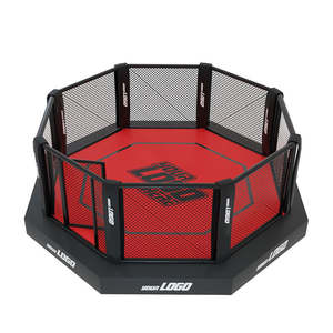 Ráp tiết kiệm không gian có thể gập lại MMA Octagon lồng Thiết kế cáp với cạnh Tranh vải MMA lồng 6x6 - Product Image 3