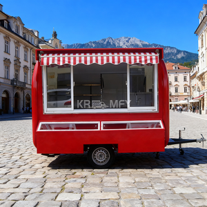 Wholesale Ice Cream Round With Full Kitchen Equipments Juice Concession Coffee Trailer Food Truck Hot Dog Vending Cart - Product Image 6