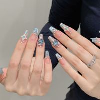 Ongles press-on de luxe personnalisés, faux ongles en acrylique, couverture complète, acceptation des petites commandes