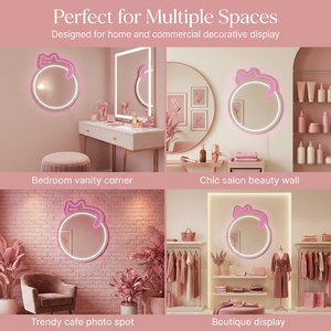 Specchio LED Personalizzato a Forma di Gatto con Luce al Neon per Decorazione Murale di <span class=keywords><strong>Caffè</strong></span> e Camere da Letto - Product Image 6