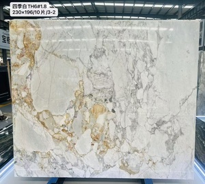 Vier Jahreszeiten Weißer Marmor Natürlicher Weißer Grund mit Grau-Goldenen Adern Modernes Design für Außenküchen und Villen-Arbeitsplatten - Product Image 5