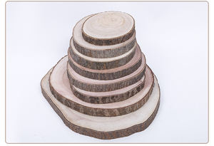 Tranches de bois de pin naturel 23-25 cm, imperméables, rustiques, sous-verres, décoration pour la Journée de la Terre, tranches rondes non finies, artisanat pour enfants, bricolage, usage intérieur - Product Image 2