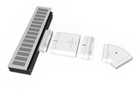Boîte de dérivation pour conduite d'air plate, connecteur de tuyau, grille de sortie d'air carrée en plastique ABS, conduit d'évacuation d'air