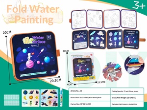 Tableau de dessin pliable silencieux pour enfants, très vendu, avec autocollants détachables sur le thème du zoo en matériau EVA et <span class=keywords><strong>peinture</strong></span> à l'eau magique - Product Image 6
