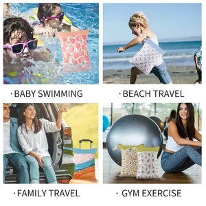 Happyflute Usine En Gros Bébé <span class=keywords><strong>Couche</strong></span> Lavable Sac Humide Étanche Trousse <span class=keywords><strong>De</strong></span> Maquillage Voyager Gym <span class=keywords><strong>Couche</strong></span> Pour Piscine Natation Maillot <span class=keywords><strong>De</strong></span> <span class=keywords><strong>Bain</strong></span> - Product Image 2