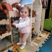 Muñeca Reborn de Vinilo de Estilo Nuevo, Simulación Realista, Juguete de Regalo, Ayuda para Caminar de Bebé Recién Nacido Hecha a Mano, Regalo de Cumpleaños para Niños
