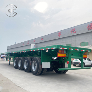 ZW Group Semi-remorque à plat de 40 pieds 2 3 4 essieux Remorque à plat Conteneur d'expédition Remorque à plat - Product Image 6