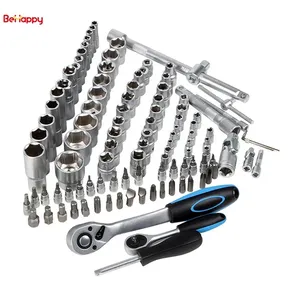 Clé à cliquet <span class=keywords><strong>Behappy</strong></span> pour véhicules, outils de réparation automobile universels, jeu de douilles à entraînement manuel - Product Image 4