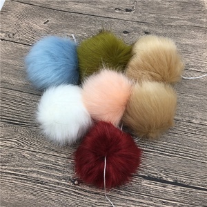 Bola De Pompon De Pelo De Zorro Accesorios Desmontables Para Tejer Sombrero De Lana De Punto Gorro De Invierno Gorro De <span class=keywords><strong>Esqui</strong></span> - Product Image 1