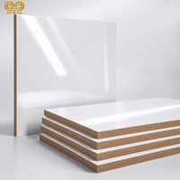 Panneaux en fibres de bois de haute qualité, qualité E1, écologiques, blancs, 2440*1220 mm, panneaux MDF mélaminés 18 mm pour meubles de salon