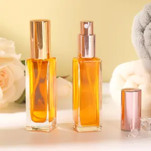 3Oz Maatwerk Beschikbaar Luxe Parfumflesje Helder Glas 100 Ml Groothandel Met Gouden Roségouden Sproeier