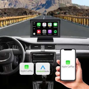 Pantalla multimedia personalizada de 7 pulgadas para coche, tablet, PC, monitor inalámbrico CarPlay, Android Auto Airplay, Bluetooth, Siri, voz, navegación de Google
