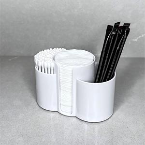 Organizador <span class=keywords><strong>de</strong></span> plástico 3 en 1 para baño: caja <span class=keywords><strong>de</strong></span> almacenamiento para toallitas <span class=keywords><strong>de</strong></span> algodón, hisopos y palillos <span class=keywords><strong>de</strong></span> dientes - Product Image 1