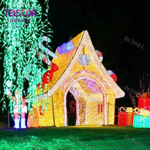 Grande lumière d'entrée de maison de Noël sur mesure pour rues commerciales, villages de Noël et espaces publics - Product Image 4